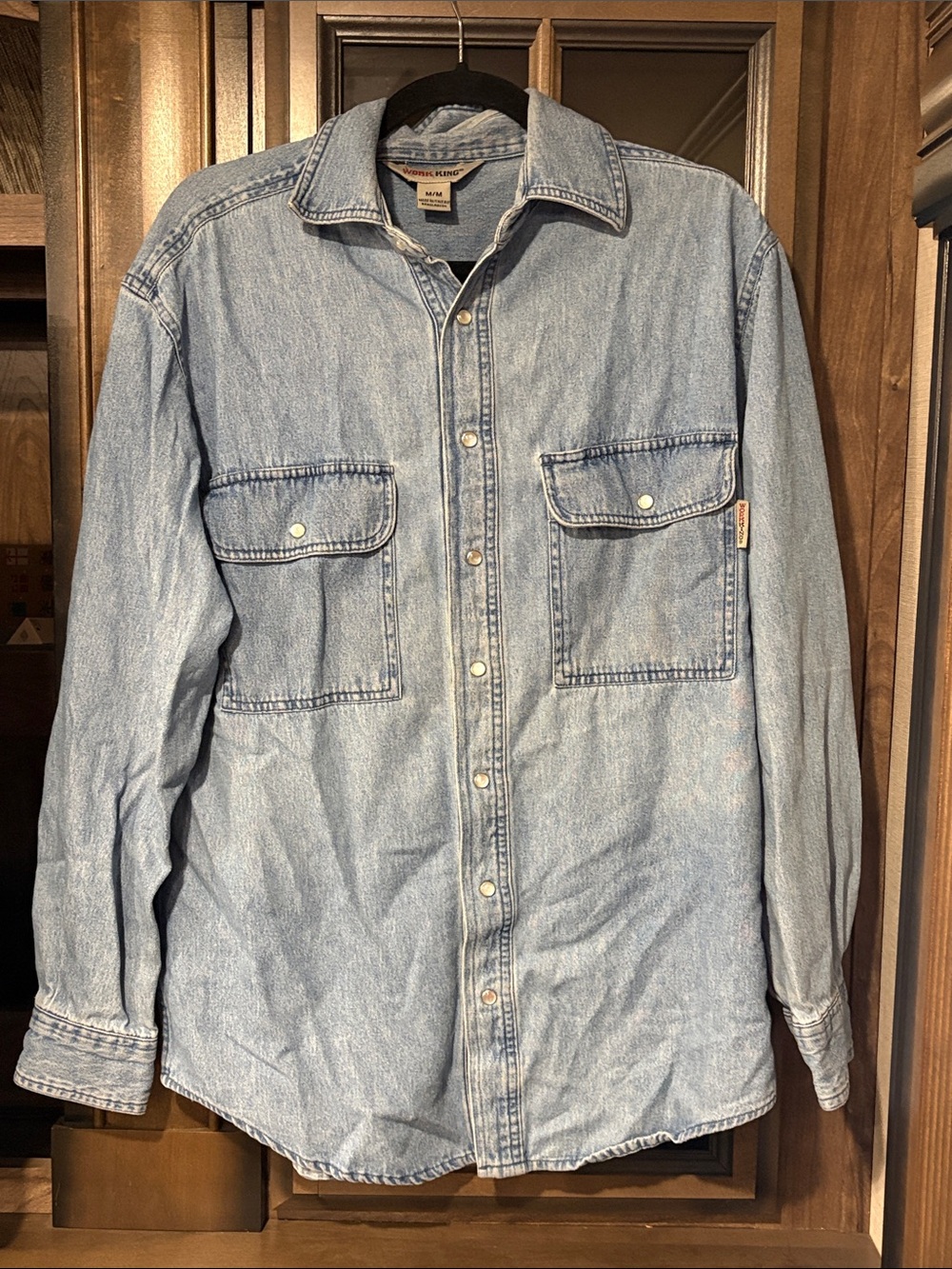 WorkKing Vintage Light Blue Denim Shirt Jacket